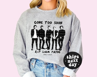 Liam Payne Sweatshirt 1993-2024 Rest In Peace Liam Payne RIP In Memory Of Liam Payne T-shirt 1D Fan Gift For Her Gone Too Soon Tee Memorial