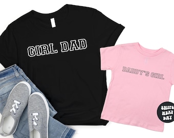 Personalized Girl Dad Matching Shirts Daddy’s Girl Shirt Father Daughter Matching Shirts New Dad Announcement Shirt Fathers Day Gift For Dad
