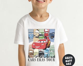 Kids Disney Cars Shirt Cars Eras Tour Shirt Lightning McQueen Shirt Matching Disney Comfort Colors® Tee Radiator Springs Rusteze Cars Shirt