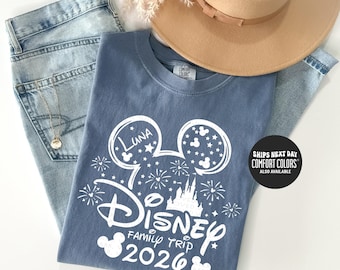 Custom Disney Family Trip Shirts Matching Disney Family Vacation Shirt Personalized Family Matching Shirt Disney Custom Comfort Colors® Tee