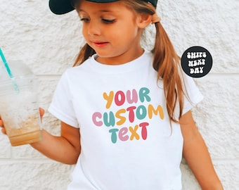 Custom Kids Shirt Personalized Shirt For Kids Custom Text Shirt Baby Custom Shirt Retro Toddler Shirt Custom Baby Shirt Toddler Sweatshirt