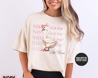 Silly Goose Comfort Colors® Shirt Funny Goose Shirt Kids Funny Animal Shirt Duck Shirt Cute Goose Shirt Funny Meme Shirt Funny Youth Shirts
