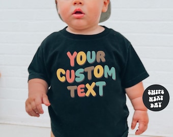 Custom Kids Shirt Personalized Shirt For Kids Custom Text Shirt Baby Custom Shirt Retro Toddler Shirt Custom Baby Shirt Toddler Sweatshirt