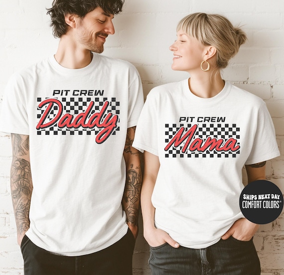 Custom Pit Crew Birthday Comfort Colors® Shirts Retro Pit Crew Family Shirts First Birthday Race Car Birthday Shirt Second Birthday Shirt