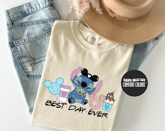 Disney Comfort Colors® Shirt Stitch Best Day Ever Disney Shirt Stitch Snacks Shirt WDW Disney Snacks Shirt Disney Lilo And Stitch Snacks