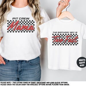 Custom Pit Crew Birthday Boy Shirts Retro Pit Crew Family Shirts First Birthday Shirt Race Car Birthday Shirt Second Birthday Toddler Shirt