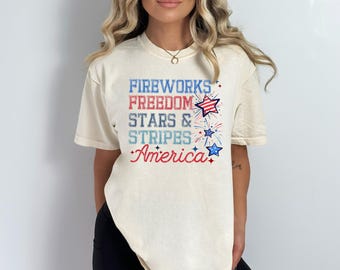 4th Of July Shirt Fireworks Freedom Stars And Stripes America Shirt Patriotic Shirt American Parade Shirt Usa Shirt Independence Day US87