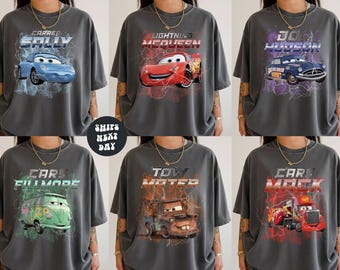 Disney Cars Comfort Colors® Shirt Bootleg Style Disney Cars Shirt Matching Disney Trip Unisex Tee Boys Disneyland Vacation Trip Gift