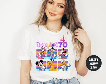 Disney Trip Shirt Disneyland 70th Anniversary Shirt Mickey Minnie 70 Years Of Magic Shirt Disneyland Resort Happiest Place On Earth Shirt