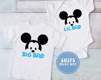 Disney Shirt Matching Brother Shirts Disneyland Big Bro Shirt Disney World Lil Bro Shirt Toddler Tee Kids Shirt Big Brother Little Brother