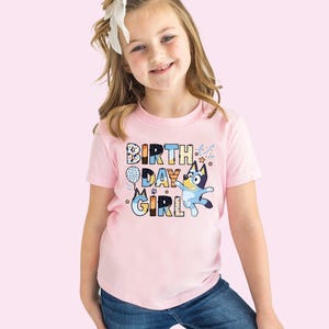 Birthday Girl Shirt Blue Shirt Birthday Gift For Kids Birthday Party Tee Blue Family Matching Shirt For Girls Birthday Party Outfit Cute
