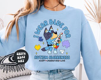 Autism Awareness Shirt Blue Autism Tee I Wear Blue Autism Neurodiversity Acceptance Shirt Autism Gift Inclusion Matters Tee Neuro Diversity