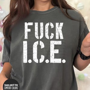 Protest Comfort Colors® Shirt Anti Ice Shirt F*ck Ice No Human is Illegal Ice Protest Shirt Anti Trump Pro Immigrant Social Justice Shirt