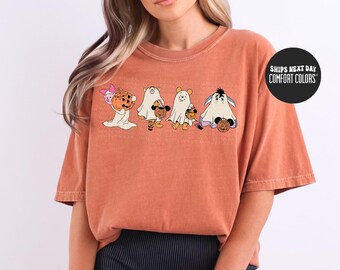 Halloween Comfort Colors® Shirt Retro Pooh Ghost Halloween Shirt Winnie The Pooh Halloween Shirt Spooky Season Pooh And Friends Sweatshirt