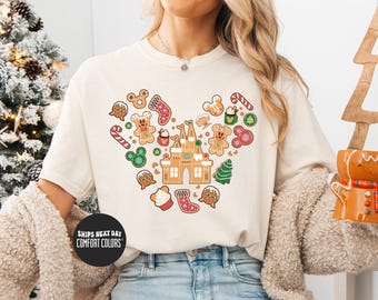 Disney Snacks Christmas Comfort Colors® Shirt Disney Christmas Sweatshirt Disneyland Xmas Trip Shirts Disneyworld Xmas Family Vacation Gift