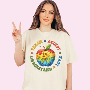 Autism Awareness Teacher Shirt Teach Accept Understand Love Shirt Puzzle Piece Shirt Autism Awareness Shirt Autism Support Shirt RTR234