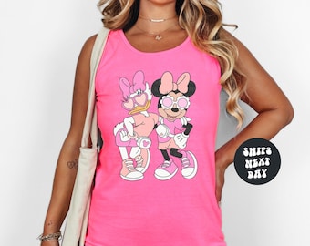 Camiseta sin mangas Disney Comfort Colors® Camiseta sin mangas de jersey de Minnie y Daisy Camiseta sin mangas retro Disney Besties Camiseta sin mangas a juego Disney Girls Trip Girls Weekend