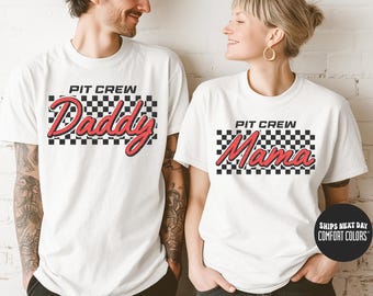 Custom Pit Crew Birthday Comfort Colors® Shirts Retro Pit Crew Family Shirts First Birthday Race Car Birthday Shirt Second Birthday Shirt