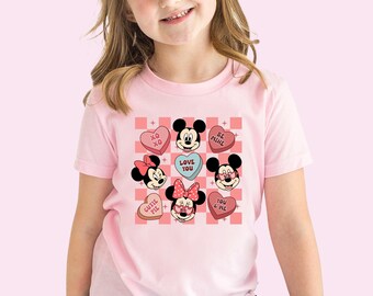 Disney Valentine's Day Shirt Mickey Minnie Happiest Place On Earth Castle Sweatshirt Disney Lovers Shirt Disney Valentine's Day Kids Shirt