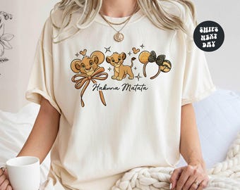 Disney Lion King Shirt Retro Coquette Bow Disney Hakuna Matata Shirt Animal Kingdom Shirt Disney Lion King Simba Shirt Disney Safari Shirt