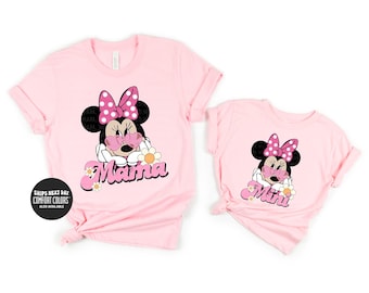 Disney Minnie Mama Mini Shirt Disney Mama And Mini Shirt Disney Family Matching Shirts Minnie Mouse Comfort Colors® Shirt Mommy And Me Shirt