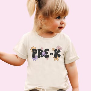 Pre-K Shirt Retro Pre-K T-Shirt Back to School Shirts Kids First Day of School Outfit Groovy Pre-K School Shirt Floral Shirt School Outfits