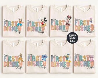 Kids Disney Shirt My First Disney Trip Toddler Shirt First Disney Trip Kids T-Shirt Disney Family Trip Matching Disney Minnie Mickey Shirt