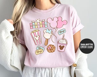 Disneyland Comfort Colors® Shirt Magical Disney Snacks Shirt Best Day Ever Shirt Disney World Tee Happiest Place Shirt Kids Mouse Ears Shirt