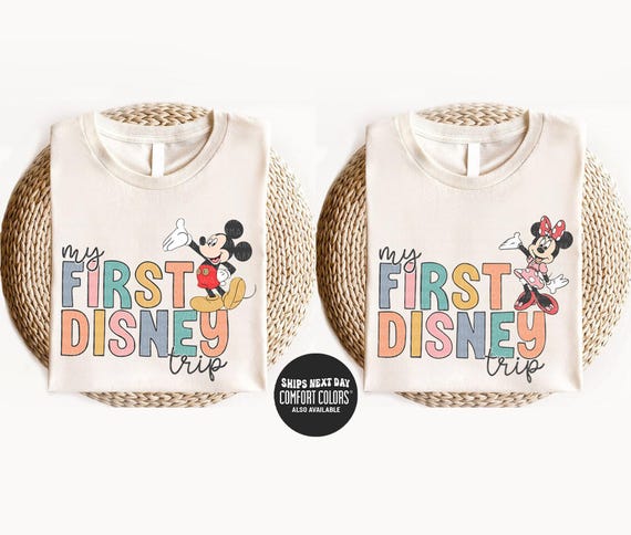 Kids Disney Shirt My First Disney Trip Toddler Shirt First Disney Trip Kids T-Shirt Disney Family Trip Matching Disney Minnie Mickey Shirt