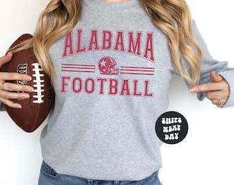 Alabama Inspired Football Shirt Game Day Alabama Fan Gift Football Mom Sweatshirt Gift Elephant Shirt Retro Game Day Shirt Football Fan Gift