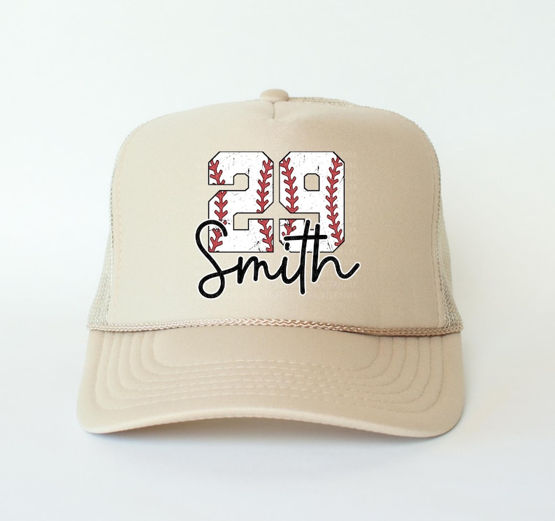 a baseball hat with the word be smith written on it
