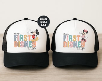 Disney Hats My First Disney Trip Trucker Hats Matching Disney Hats Mickey and Minnie Hats First Trip To Disney Matching Family Vacation Hats
