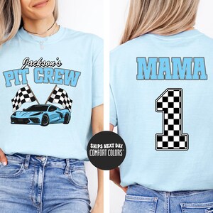 Custom Pit Crew Birthday Boy Comfort Colors® Shirts Retro Pit Crew Family Shirts First Birthday Race Car Shirt Second Birthday Toddler Shirt