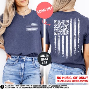 USA Trump Shirt Trump Dance QR Code Shirt  Scan Me Qr Code Trump Dancing Shirt Funny President Trump Flag Shirt Pro Trump 2024 MAGA Shirt
