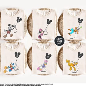 a set of six mickey mouse t - shirts