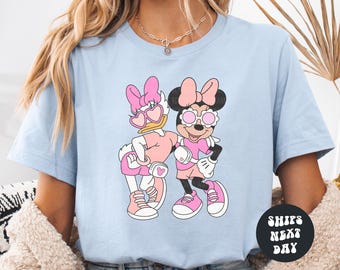 Disney Shirt Minnie Mouse And Daisy Duck Sweatshirt Retro Disney Besties Shirt Disney Girls Trip Shirt Girls Weekend Shirt Disney Sweatshirt
