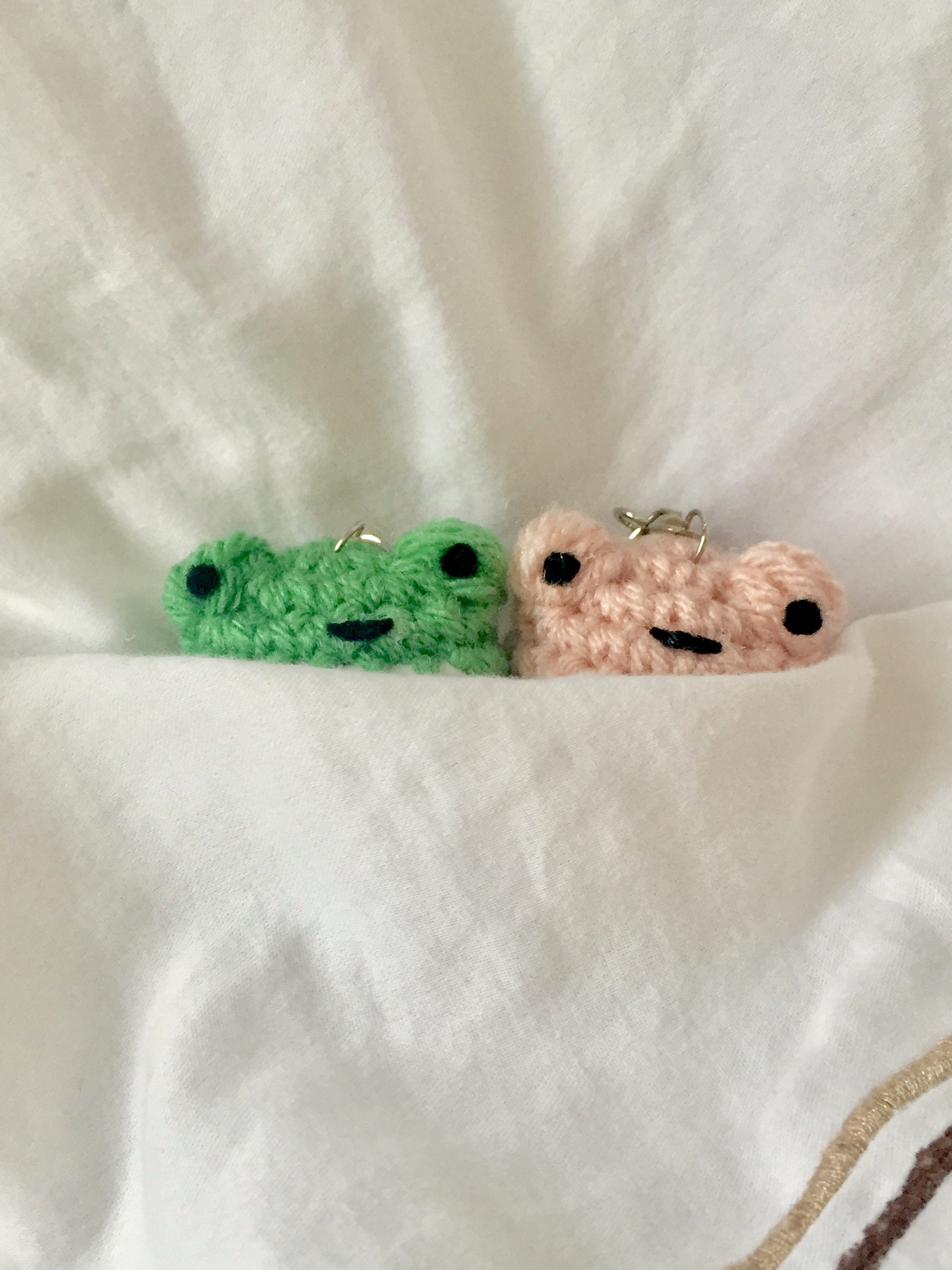 Cute Froggy Couple Keychain Pair Crochet Amigurumi Handmade Etsy Canada