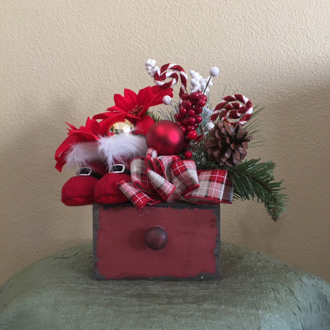 Artificial Christmas Arrangement Etsy