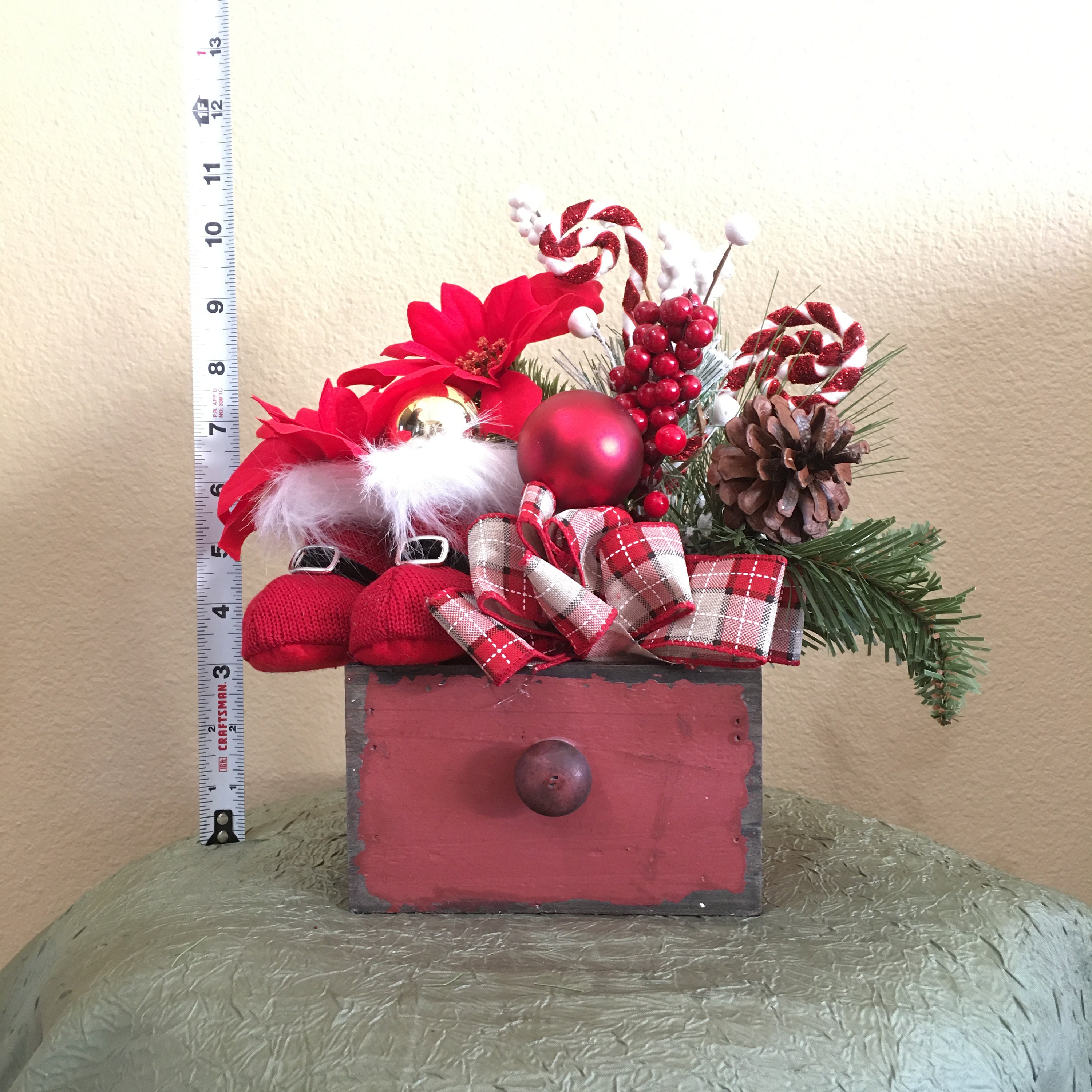 Artificial Christmas Arrangement Etsy