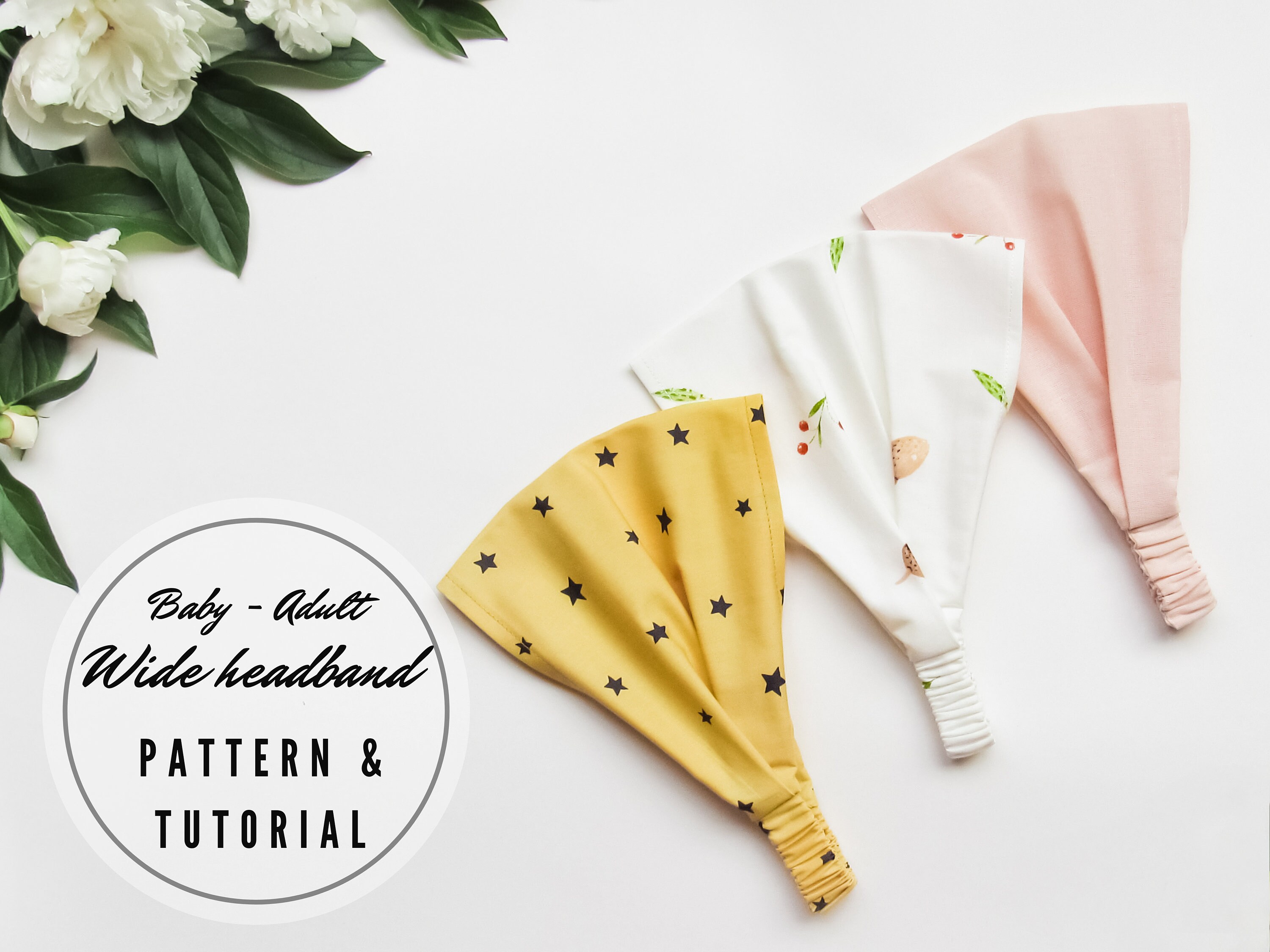 Headband pattern pdf Adult baby bandana sewing pattern Etsy