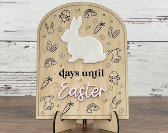Easter Countdown Sign, Dry Erase Sign, Easter Gift for Kids, Days Until Easter