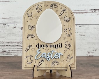 Easter Countdown Sign, Dry Erase Sign, Easter Gift for Kids, Days Until Easter