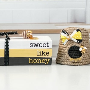 Honey Bee Tiered Tray Decor, Faux Honey, Bee Decor, Summer Tiered