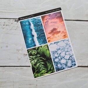 One Earth // Earth Day // Eco // A La Carte // Weekly Planner Sticker Kit // Standard Vertical Kit Headers