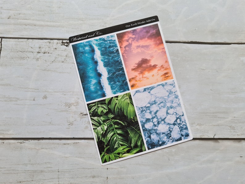 One Earth // Earth Day // Eco // A La Carte // Weekly Planner Sticker Kit // Standard Vertical Kit Headers