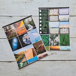One Earth // Earth Day // Eco // A La Carte // Weekly Planner Sticker Kit // Standard Vertical Kit image 2
