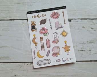 Celestine Spell // Witchy // Pagan // Celestial // Moon // Lunar // Deco Sheet // Decorative Stickers