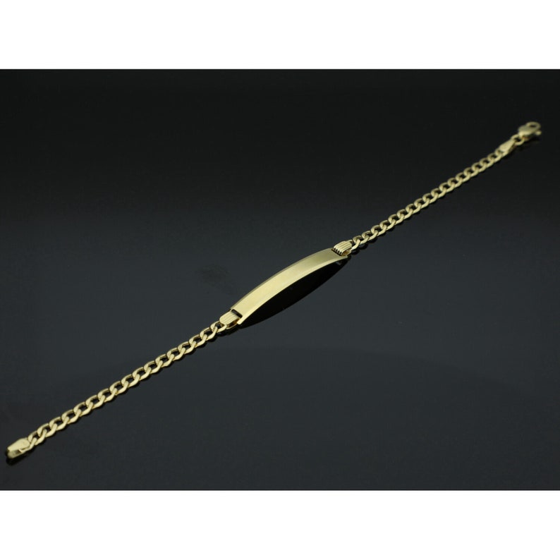 SOLID GOLD BRACELET 10k Solid Gold Baby Bracelet Engraving Etsy