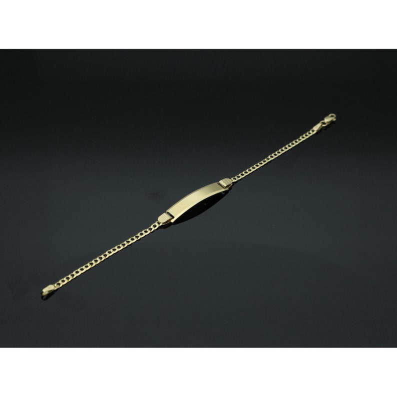 SOLID GOLD BRACELET 10k Solid Gold Baby Bracelet Engraving Etsy