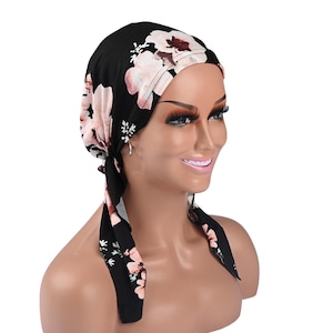 BREATHABLE CHEMO HEADSCARF, Soft Pre-Tied Scarf for Hair Loss, Alopecia or Cancer | Head Covering with Ties, Summer Spring Fall Chemo Gifts